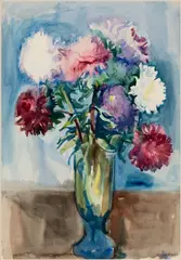 Carl Sprinchorn, Floral Still Life, Watercolor on paper