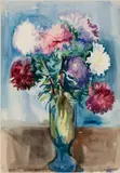 Carl Sprinchorn, Floral Still Life, Watercolor on paper