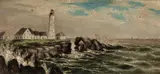 George M. Hathaway, Portland Head Light, Oil on board