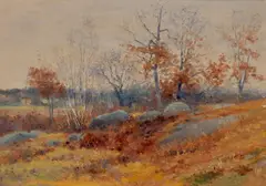 George Frederick Morse, "Rocky Hill" Autumn, 1896, Oil on canvas