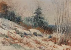 George Frederick Morse, "Rocky Hill" Winter, 1896, Oil on canvas