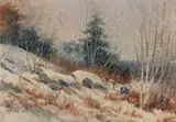 George Frederick Morse, "Rocky Hill" Winter, 1896, Oil on canvas