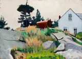 Chris Huntington, Island Haze - Matinicus Afternoon, 1974, Oil on board
