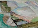 Irving Katzenstein, Breeze from Mountains, Oil on board