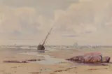 H. Peabody Flagg, Beached, Watercolor on paper
