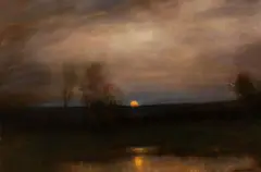 Dennis Sheehan, Moonlit Marsh, Oil on canvas