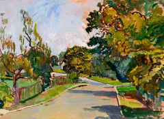 Andrew Martin, Sunny Day, Oil on paper