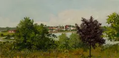 Robert Solotaire, "Across the Bay" Casco Bay, 1989, Oil on canvas