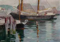John Fulton Folinsbee, Inlet - Gloucester Harbor, c. 1919, Oil on canvas