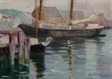 John Fulton Folinsbee, Inlet - Gloucester Harbor, c. 1919, Oil on canvas