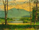 Vivian Milner Akers, "Mt. Chocorua" New Hampshire, 1957, Oil on board