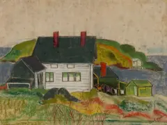 Sarah McPherson, Trailing, Monhegan, Pastel on paper