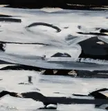 Frances Kornbluth, Snow Squall, Mixed media on board