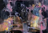 Alan Gussow, Dark Hue Abstraction, Oil on board