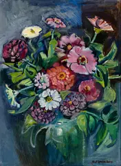 Carl Sprinchorn, Bouquet, Oil on canvas