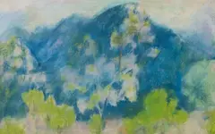 Carl Sprinchorn, Mountain Blossoms, Pastel on paper