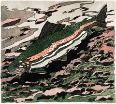 Winter Rainbow by Neil Welliver, 1983, Etching and aquatint, sold Apr 2026