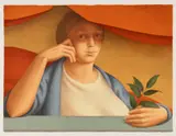 George Tooker, Woman with a Sprig of Laurel, 1992, Screen print