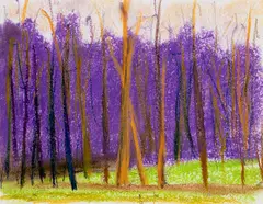 Wolf Kahn, Deep Purple, Pastel on paper