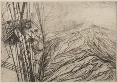 Bow Wave by Charles Herbert Woodbury, c. 1928, Etching, sold Apr 2026
