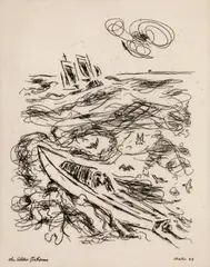 John Marin, The Lobster Fisherman, 1948, Etching on paper
