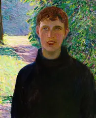 Lilla Cabot Perry, Portrait of a Boy Wearing a Black Sweater, Oil on canvas