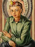 Adelaide Briggs, Portrait of a Woman in Green, c. 1940, Oil on linen