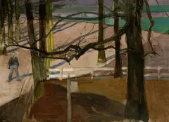 At Laren (Netherlands) by Charles Herbert Woodbury, Oil on canvas, sold Apr 2026