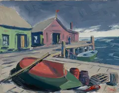 Frederick Ilsley, Portland Docks, Oil on canvas