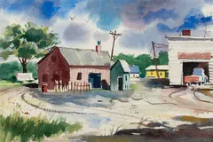 Edward Howard Betts, Chop Yard, c. 1948-49, Watercolor on paper