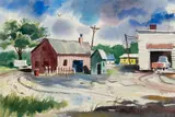 Edward Howard Betts, Chop Yard, c. 1948-49, Watercolor on paper