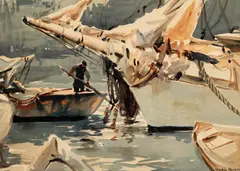Sailor's Bay by Vladimir Pavlosky, Watercolor on paper, sold Apr 2026