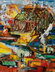 Ted Davis, New York, 1953, Oil on panel