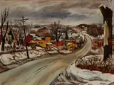 Robert Franklin Gates, Winter, 1945, Oil on canvas board