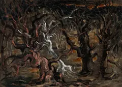 John DeForest Stull, Thicket, 1943, Oil on canvas
