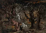 John DeForest Stull, Thicket, 1943, Oil on canvas
