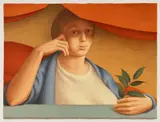 George Tooker, Woman with a Sprig of Laurel, 1992, Screen print