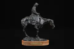 Night Herdin' in a Rainstorm by Grant Speed, 1973, Bronze, sold Jan 2026