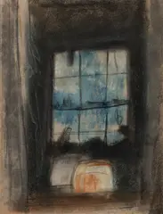 Sarah McPherson, Monhegan Fish House, Pastel on paper