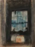 Sarah McPherson, Monhegan Fish House, Pastel on paper