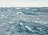 Charles Herbert Woodbury, Blue Gray Sea, Oil on canvas