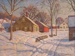 Robert Emmett Owen, End of a Winter's Day, Oil on canvas