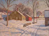 Robert Emmett Owen, End of a Winter's Day, Oil on canvas