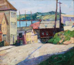 Nellie Augusta Knopf, Street Scene, 1928, Oil on canvas