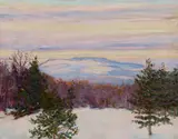 Lilla Cabot Perry, Winter Landscape at Dusk, Oil on canvas