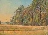 Theodore Wendel, Trees Along the Marsh, Oil on canvas