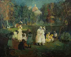 Arthur Clifton Goodwin, The Garden, Boston: Number II, Oil on canvas