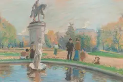 Arthur Clifton Goodwin, The Marble Lady, Public Garden, Boston, 1904, Pastel on paper laid to panel