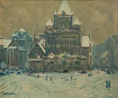 Arthur Clifton Goodwin, Trinity Church, Oil on canvas
