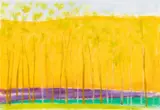 Wolf Kahn, Orange Band, Pastel on paper
